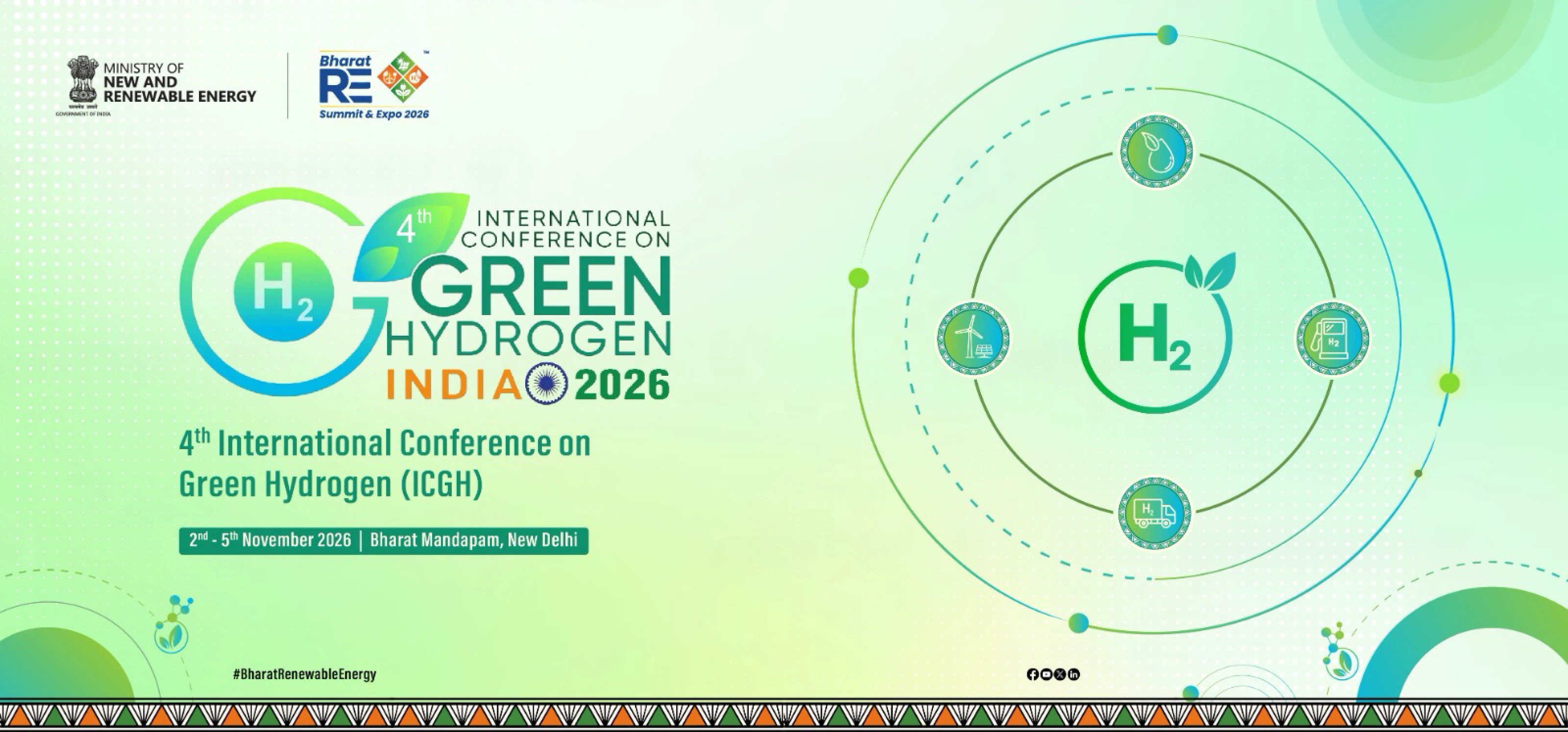 4th International Conference on Green Hydrogen at Bharat Mandapam, New Delhi