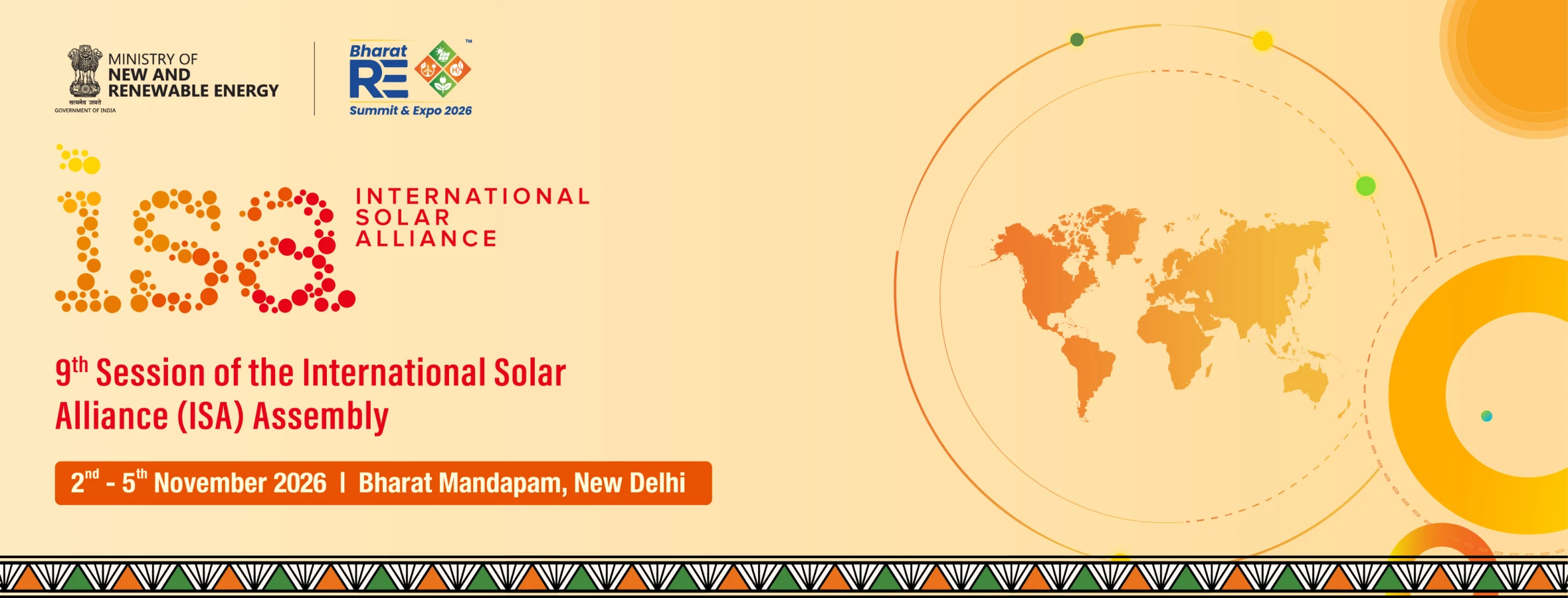 Ninth Session of the International Solar Alliance Assembly at Bharat Mandapam, New Delhi